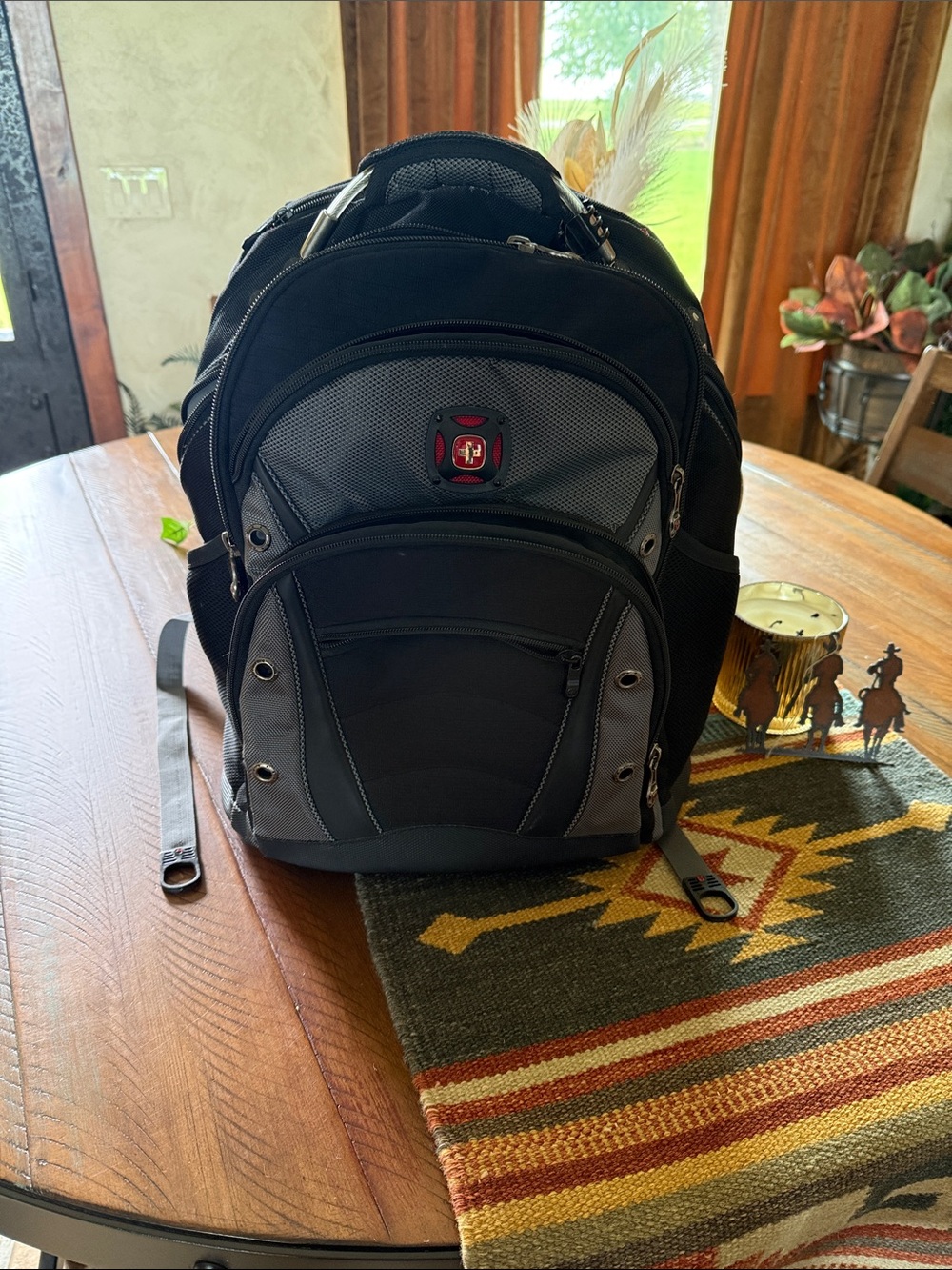Black and Gray Backpack - Durable Travel & Laptop Bag
